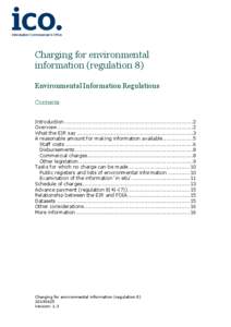 Charging for environmental information (regulation 8)