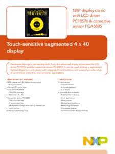 NXP display demo with LCD driver PCF8576 & capacitive sensor PCA8885  Touch-sensitive segmented 4 x 40