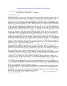 Southern Campaign American Revolution Pension Statements Pension Application of Henry Dominick: S9329 Transcribed and annotated by C. Leon Harris South Carolina} To wit Newbury District} On this [blank] day of [blank] in