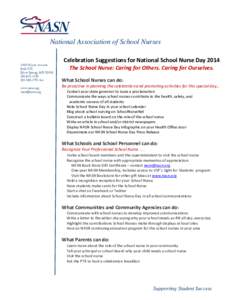 National Association of School Nurses 1100 Wayne Avenue Suite 925 Silver Spring, MD[removed][removed] fax