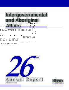 Intergovernmental and Aboriginal Affairs 26