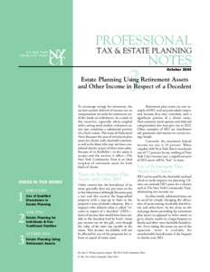 PROFESSIONAL TAX & ESTATE PLANNING NOTES  3