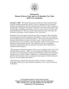 Thomas Kean / Alvin S. Felzenberg / September 11 attacks / Government / Politics of the United States / 9/11 Commission / Commissions / History of the United States