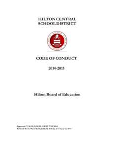 HILTON CENTRAL SCHOOL DISTRICT CODE OF CONDUCT[removed]