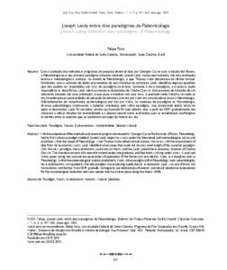 Bol. Mus. Para. Emílio Goeldi. Cienc. Hum., Belém, v. 7, n. 2, p[removed], maio-ago[removed]Joseph Leidy entre dois paradigmas da Paleontologia