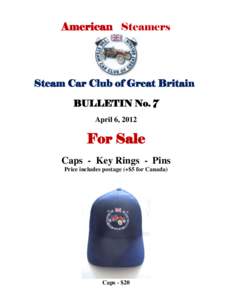 American Steamers  Steam Car Club of Great Britain BULLETIN No. 7 April 6, 2012