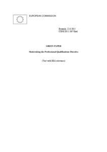 EUROPEAN COMMISSION  Brussels, [removed]COM[removed]final  GREEN PAPER