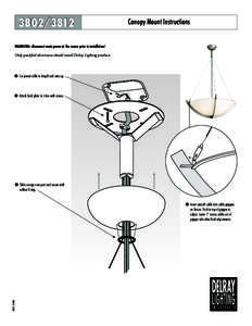 Canopy Mount Instructions WARNING: disconnect main power at the source prior to installation! Only qualified electricians should install Delray Lighting products.