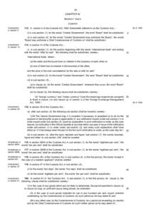 30  CHAPTER IV INDIRECT TAXES Customs Amendment