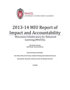 MIU Report of Impact and Accountability
