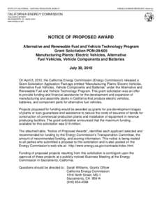 STATE OF CALIFORNIA – THE RESOURCES AGENCY