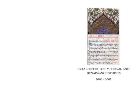 UCLA Center for Medieval and Renaissance Studies BoxLos Angeles, CANon-Profit Org. U.S. Postage PAID
