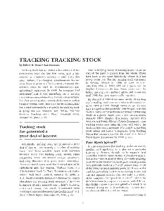Tracking Tracking Stock