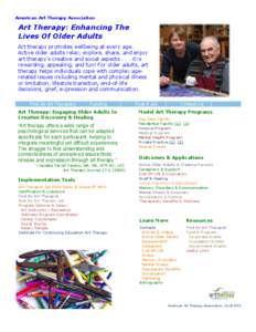 American Art Therapy Association  Art Therapy: Enhancing The