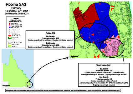 School Infrastructure Demand Maps (SA3): Brisbane Inner - East