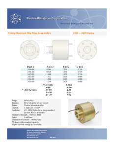 5 Amp Standard Slip Ring Assemblies  Part # A (in)