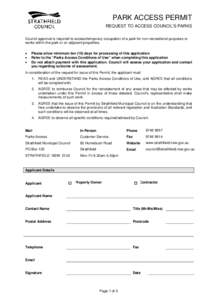 Microsoft Word - Parks Access Application Form.DOC