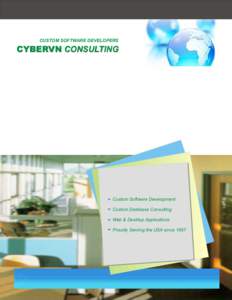 CUSTOM SOFTWARE DEVELOPERS  CYBERVN CONSULTING Custom Software Development Custom Database Consulting