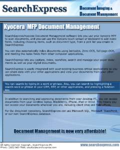 SearchExpress  DocumentI magi ng& DocumentManagement