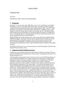 Survey of Foel 16 February 2014 The Team: John Barnard, Graham Jackson and Myrddyn Phillips  1) Introduction