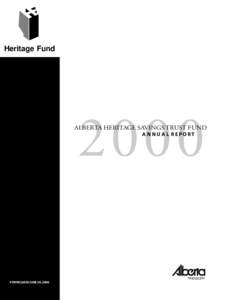 Alberta Heritage Savings Trust Fund - Annual Report for[removed]