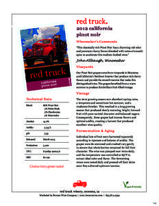 red truck  ® 2012 california pinot noir