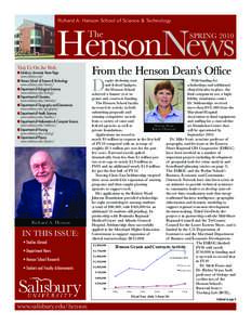 Richard A. Henson School of Science & Technology  The HensonNews Visit Us On the Web