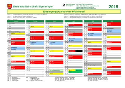 Für Ihre Fragen: Gelber Sack: Kreisabfallwirtschaft Sigmaringen[removed]Frau Michler