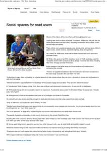 Social spaces for road users - The West Australian