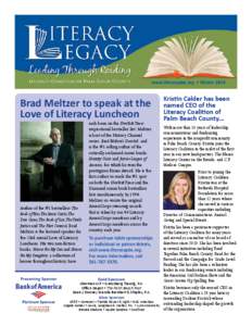 www.literacypbc.org • Winter[removed]Brad Meltzer to speak at the