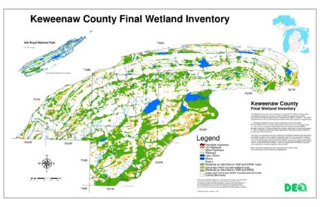 Keweenaw County Final Wetland Inventory Isle Royal National Park T59N  5