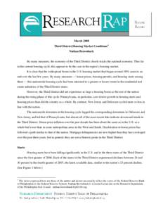 Research Rap Special Report: Third District Housing Market Conditions