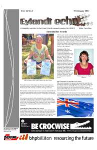 Vol. 16 No 3  9 February 2011 A fortnightly newsletter for the Groote Eylandt community produced by GEMCO