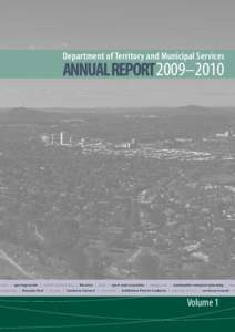 Department of Territory and Municipal Services  ANNUAL REPORT2009–2010 st Park | sportsgrounds | rubbish and recycling | libraries | pools | sport and recreation | playgrounds | sustainable transport planning | Yarra