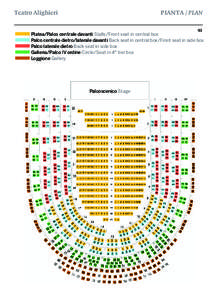 Teatro Alighieri  PIANTA / PLAN 93  Platea/Palco centrale davanti Stalls/Front seat in central box