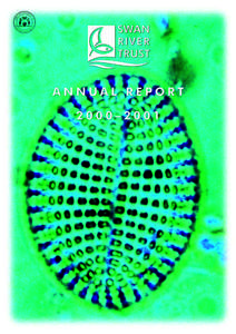 Front cover: Microscopic view of Cocconeis, a diatom algae that attaches itself and grows on other plants (i.e. epiphyte). It occurs mainly in the lower reaches of the Swan River. Courtesy Water and Rivers Commission Ph