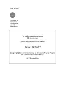 FINAL REPORT  Foundation for International Environmental Law and