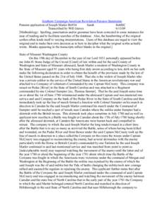 Southern Campaign American Revolution Pension Statements Pension application of Joseph Marler R6934 Sarah fn44SC Transcribed by Will Graves[removed]