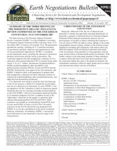 Endocrine disruptors / Organic chemistry / Perfluorinated compounds / Flame retardants / Organobromides / Stockholm Convention on Persistent Organic Pollutants / Perfluorooctanesulfonic acid / Perfluorooctanesulfonyl fluoride / Lindane / Persistent organic pollutants / Chemistry / Environment