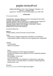 pagine moncalvesi Bollettino della Biblioteca Civica 