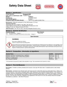 Safety Data Sheet Section 1: Identification Product Identifier: Polytac® EP