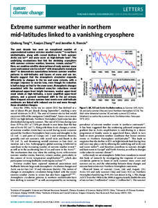 Climatology / Glaciology / Physical oceanography / Climate / Effects of global warming / Arctic oscillation / Cryosphere / Polar ice packs / Climate change / Atmospheric sciences / Physical geography / Earth