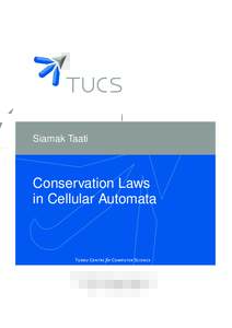 Siamak Taati  Conservation Laws in Cellular Automata  TUCS Dissertations