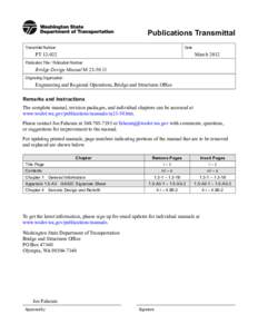 Publications Transmittal Transmittal Number Date  PT[removed]