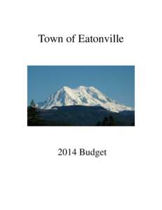 Town of Eatonville[removed]Budget Town of Eatonville 201 Center Street West