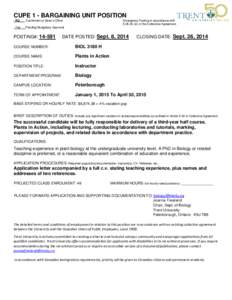 Peterborough /  Ontario / Canadian Union of Public Employees / Local government in the United Kingdom / Peterborough / Recruitment / Local government in England / Association of Commonwealth Universities / Trent University