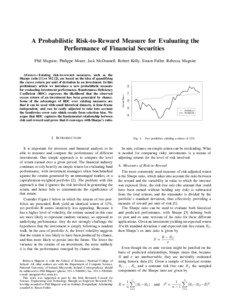 A Probabilistic Risk-to-Reward Measure for Evaluating the Performance of Financial Securities