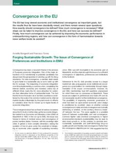 DOI: [removed]s10272[removed]Forum Convergence in the EU The EU has long viewed economic and institutional convergence as important goals, but