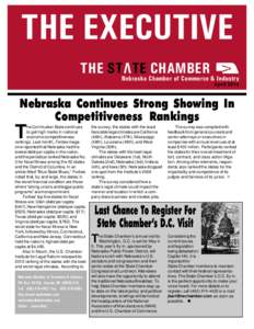 THE EXECUTIVE THE STATE CHAMBER Nebraska Chamber of Commerce & Industry April 2010