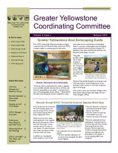 GRE ATER YELLOWST ONE COORDINATI NG COMMITTEE Greater Yellowstone Coordinating Committee